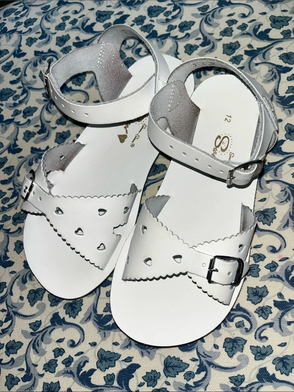 Sun-San Sweetheart Leather Sandals - White